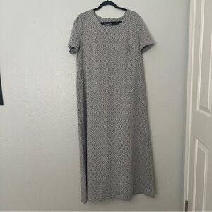 Textured Floral Print Vintage 1960s Volup A-line Maxi Dress xxl